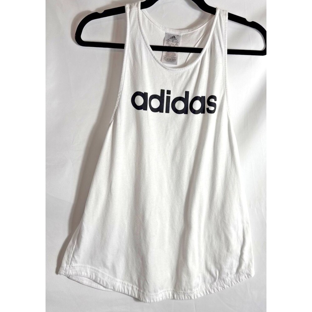 Adidas Racerback Tank Top Women’s Medium White Shirt Activewear